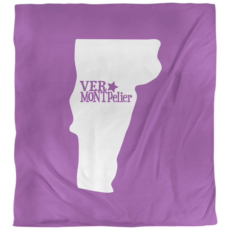 Housse de couette réversible simple montpelier vermont, Housse de couette simple TG, Violet, Microfibre