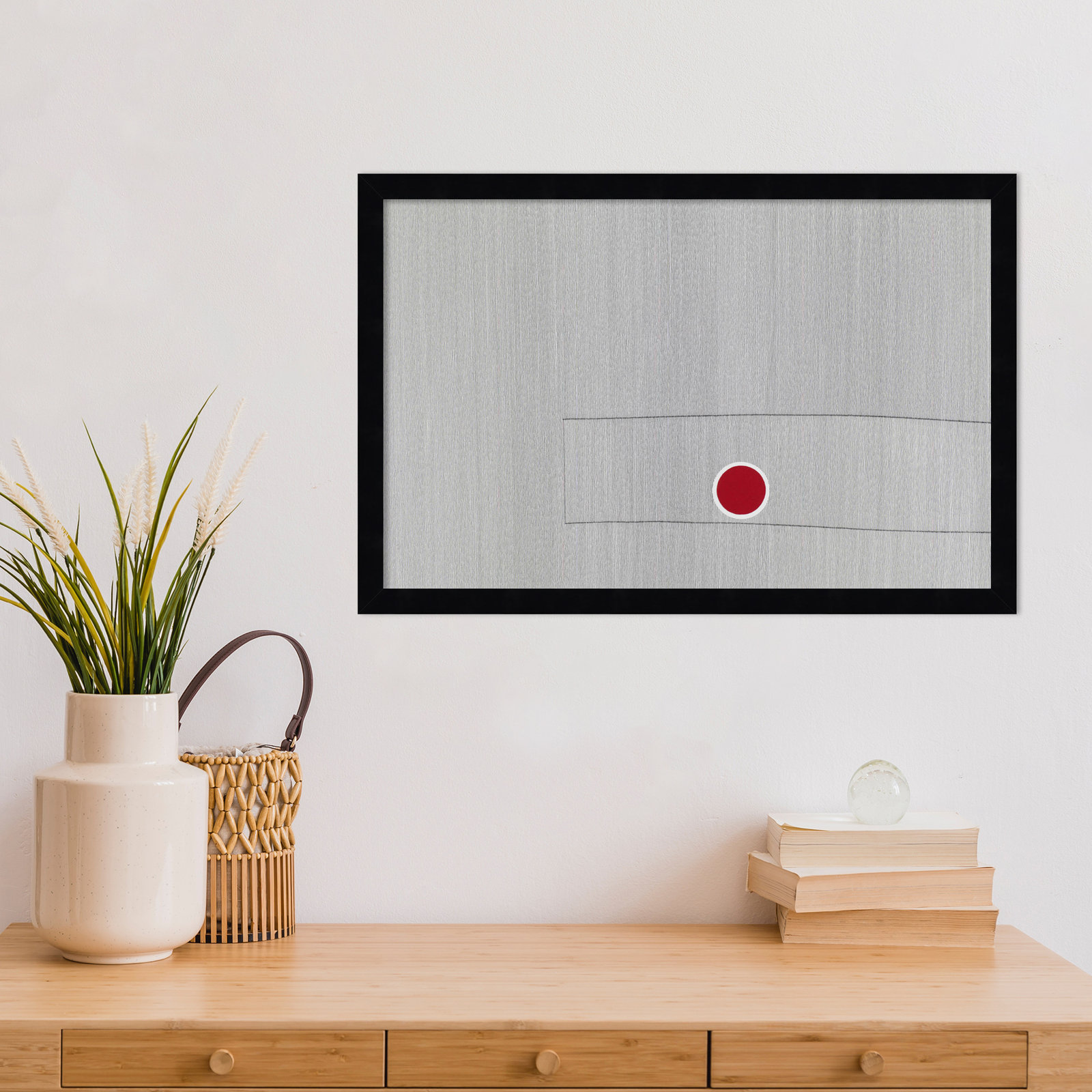 Grey Drawing Fifty Seven Print, Black, 14" H x 21" W x 1" D