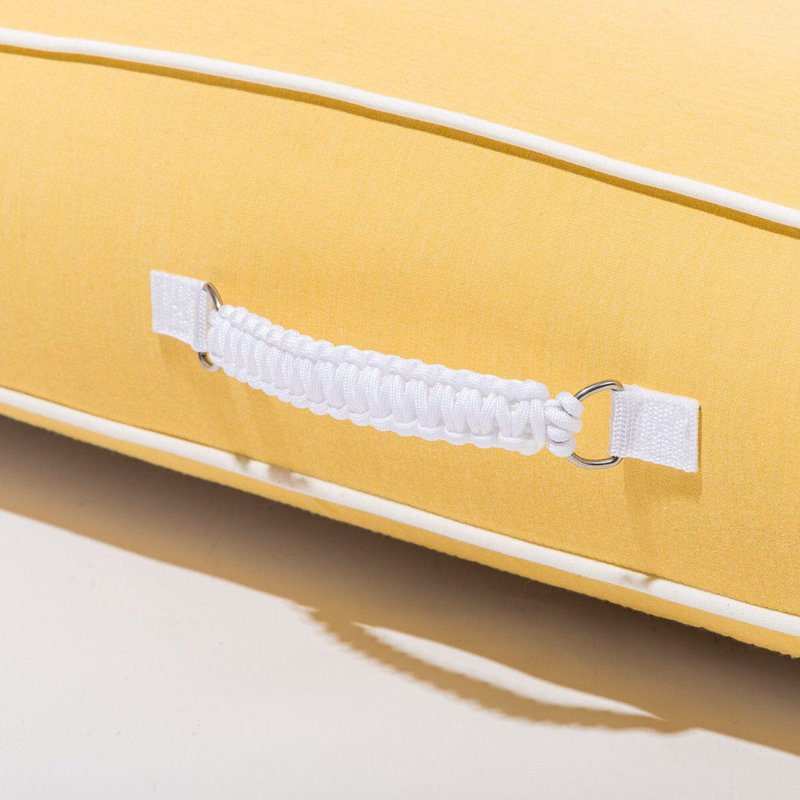 XL Pool Lounger, Yellow/White