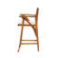 2 pièces en bois, assise confortable, résistant aux intempéries, hauteur de 45,75 po, cadre extérieur 2 pièces de 22,76 po de profondeur, sièges rembourrés, 46,42 po Hauteur, brun