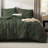 Bedsure Twin-XL Pintuck Bed-in-a-Bag- Olive Green Pinch Pleat Comforter with Sheets, Pillowcases & Shams-106256319-101518301