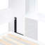Lit escamotable double avec bureau et armoires en rotin, lit mural peu encombrant pour le bureau personnel, blanc chaud