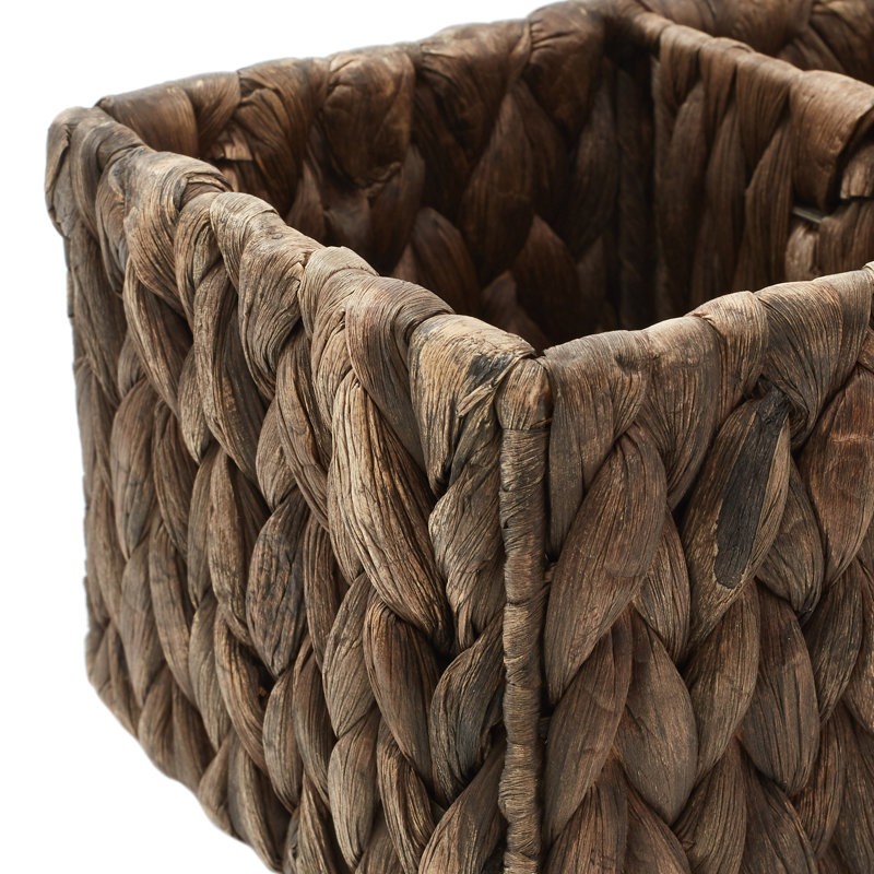 Casafield Seagrass Decorative Basket, Dark Brown
