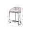Tabouret de comptoir de 25 po tissé: siège à dossier bas avec coussin rembourré et tabouret à base de métal 25 po: corde pour un look