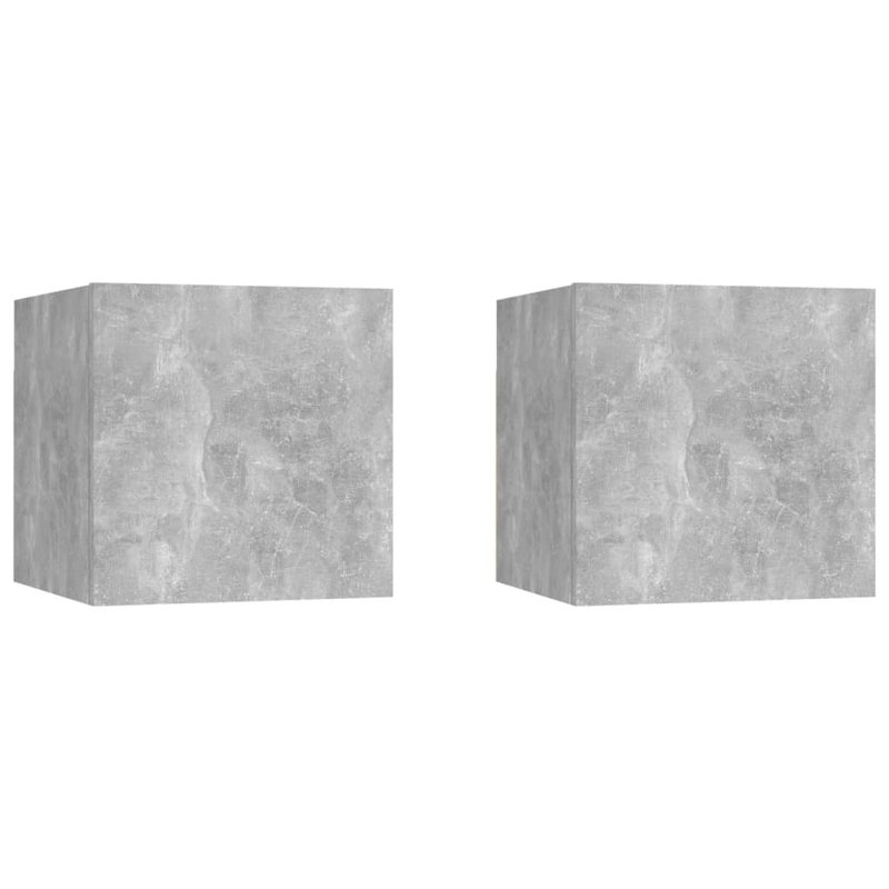 1/2x Bedside Cabinet Engineered Wood Nightstand Table Multi Colors, Concrete Gray