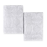 Indrit Cotton Modern Geometric Jacquard Soft Highly-Absorbent Bath Sheet