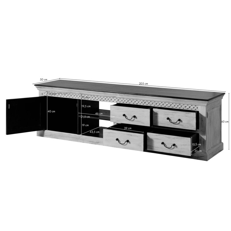 Castle-Antik Unfinished TV Stand for TVs up to 70"