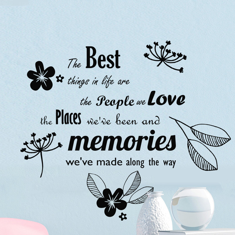 The Best Things in Life Quote Wall Sticker