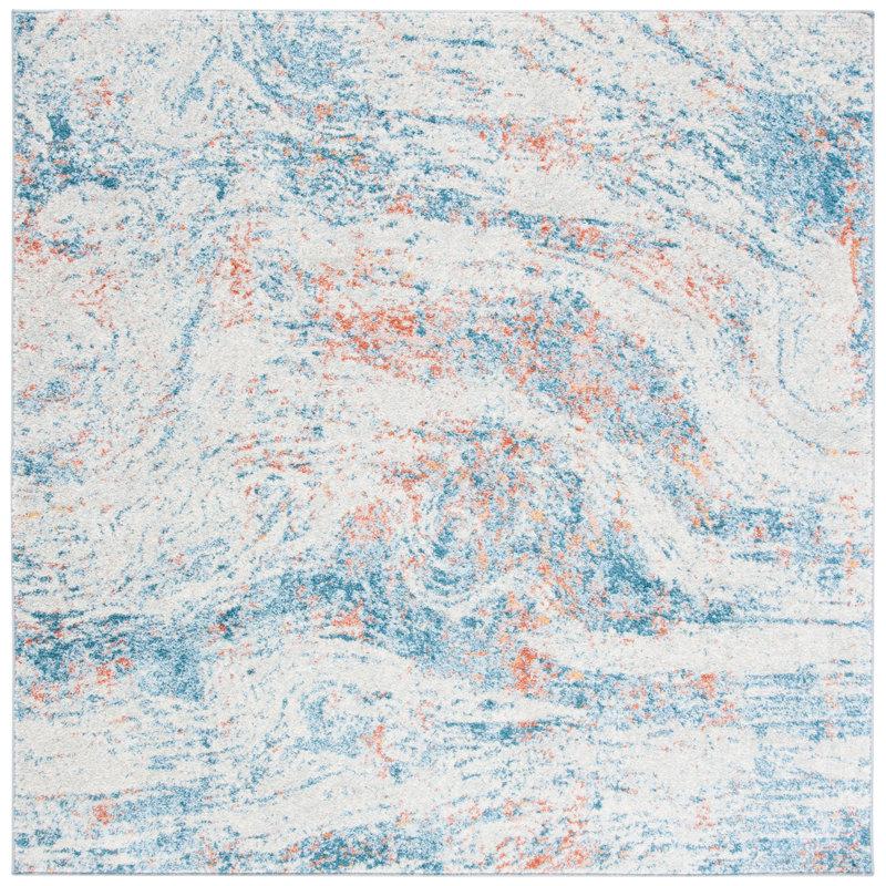 Performance Abstract Rug, Square 6'7"