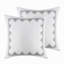 Housse de couette en coton double avec chenille - Motifs géométriques, douillets et agréables, 2 taies décoratives standard incluses chaudes-121234878-121234879