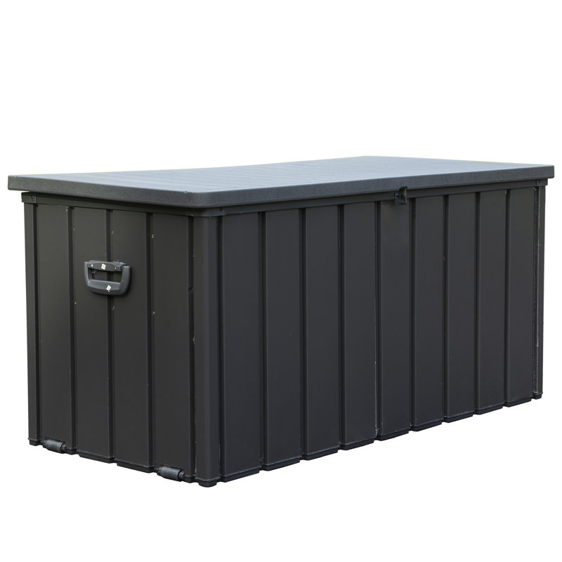 Bac de rangement pour terrasse 100 gallons - Étanche, verrouillable pour les outils de jardin et les articles de plage