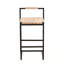 Ensemble de 2 tabourets de bar avec dossier, chaises de salle à manger à hauteur de comptoir tissées pour la cuisine et la maison-1891103741
