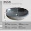 B.o.i 18'' Grey Stone Oval Bathroom Sink