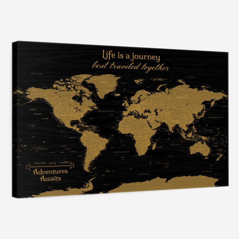 Carte du monde personnalisée, H 20 po x l 30 po, Oui
