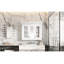 Armoire de rangement murale 35 po x 28 po, armoire à pharmacie, armoire murale moderne avec miroir, armoire à miroir avec 6 tablettes ouvertes (meuble-lavabo non inclus)