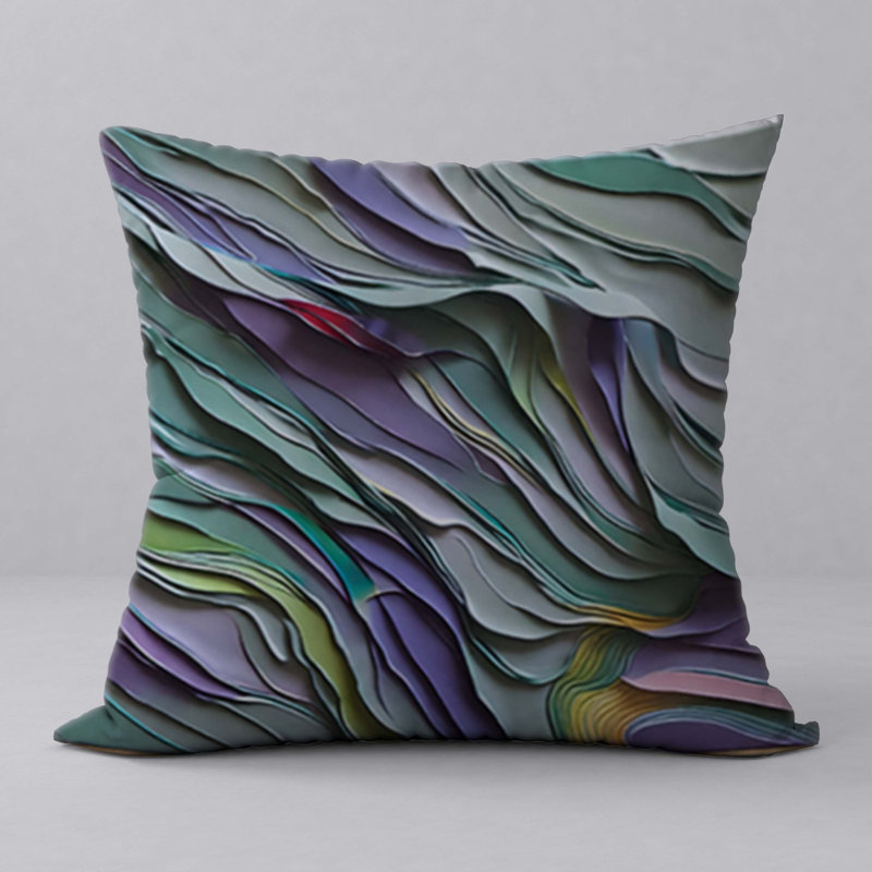 Abstract Reversible Throw Pillow