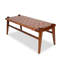 Banc en cuir brun clair Cody