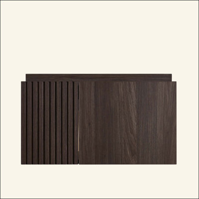 Armoire Woodgrain en contreplaqué avec 2 portes, sans lavabo et couvercle, sans couvercle et évier