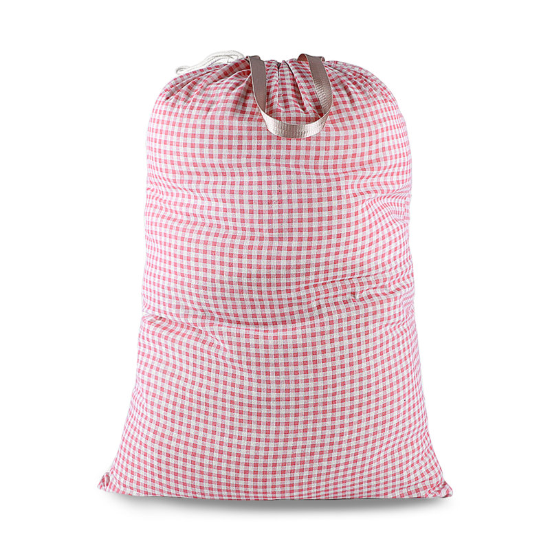 Sac de lavage en tissu, Damier rose