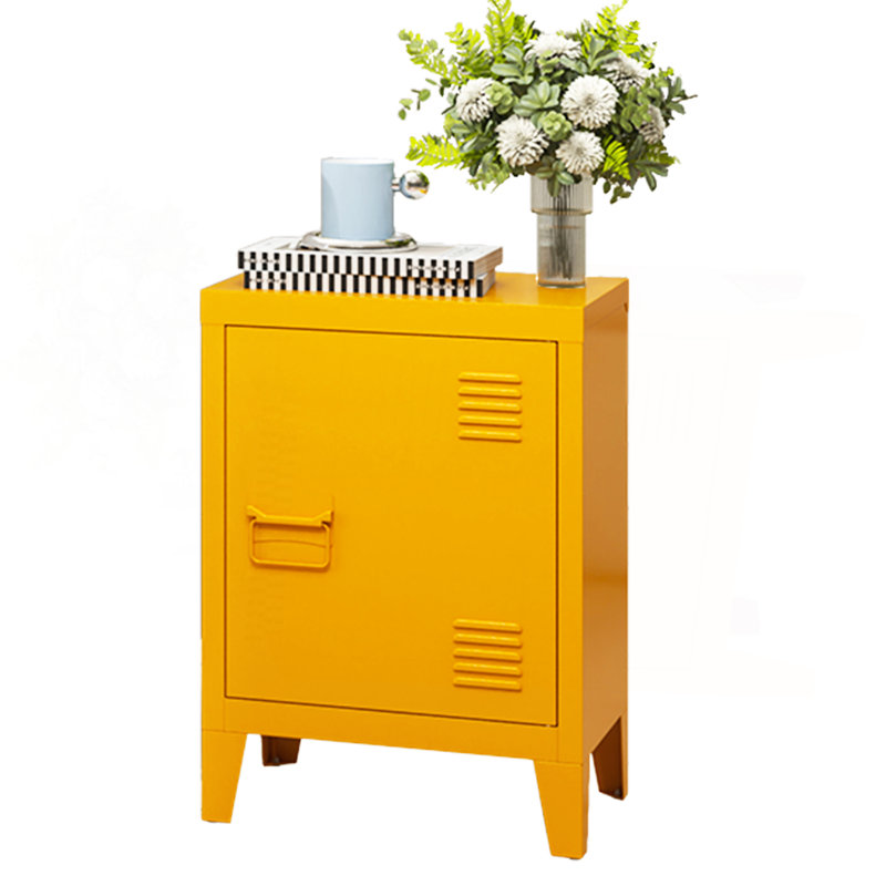 Table de chevet moderne - Table de chevet en métal durable avec tablette