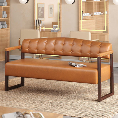 57.83 " Faux Leather Loveseat