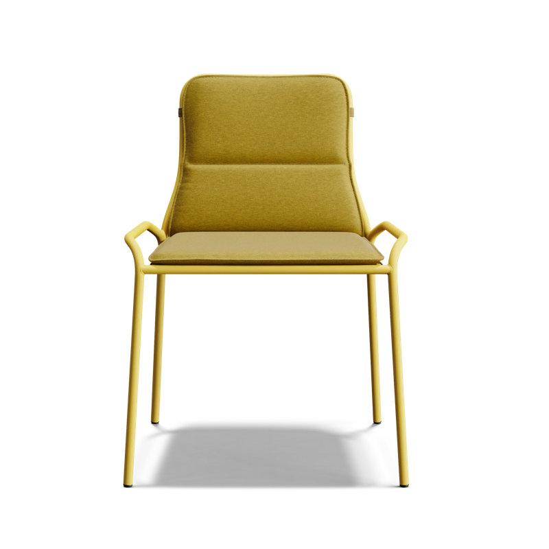 XY Outdoor Dining Side Chair, Yellow