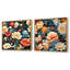 Danville - Ensemble de 2 collages floraux carrés-101848684-101848688