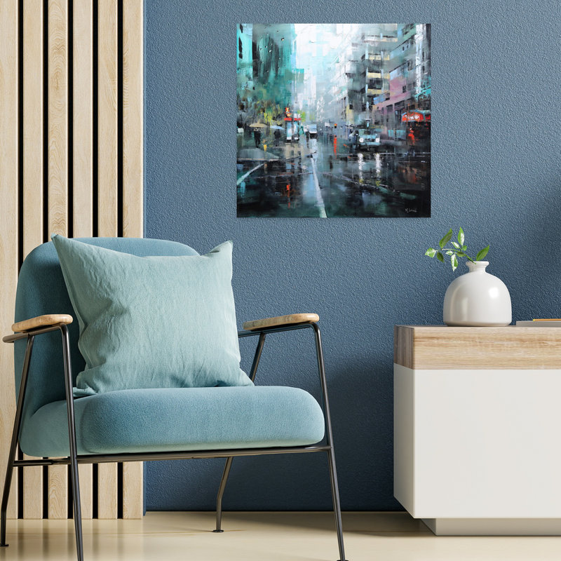 Montréal, pluie turquoise, architecture contemporaine, art urbain, H 18 po x l 18 po