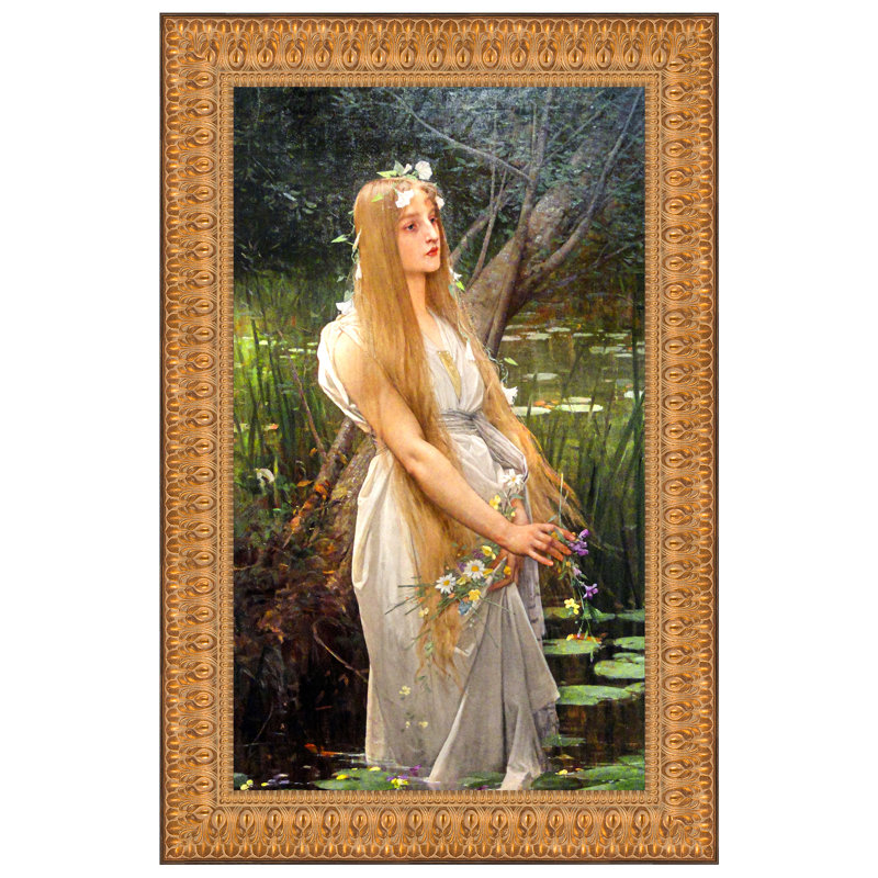Ophelia, 1890 Framed Print on Canvas, 24.5" H x 17.5" W