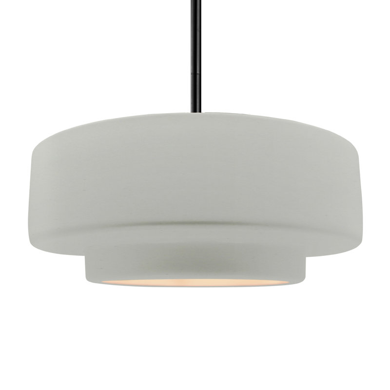 Luminaire suspendu à 1 lumière Meydan, H 6 po x l 16,25 po x P 16,25 po, Blanc mat, Matte Black