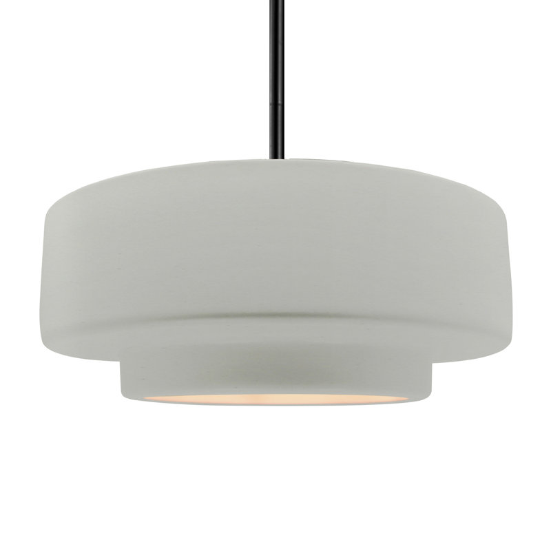 Luminaire suspendu à 1 lumière Meydan, Blanc mat, H 6 po x l 16,25 po x P 16,25 po, Matte Black