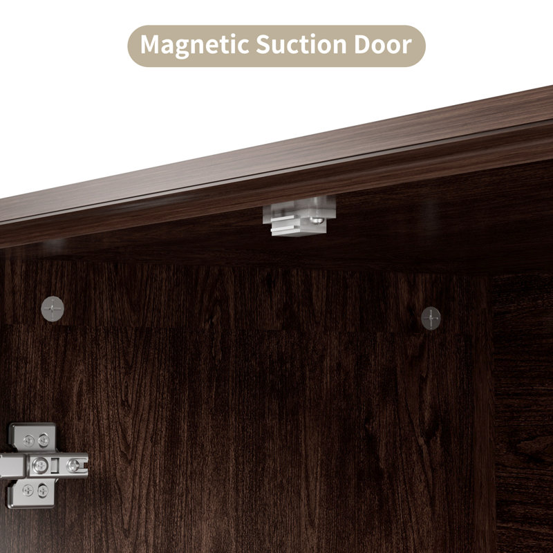 Farmhouse 3-Piece Office Set - Natural Woodgrain Desk, Adjustable Bookcase & 6-Drawer Dresser, Brown