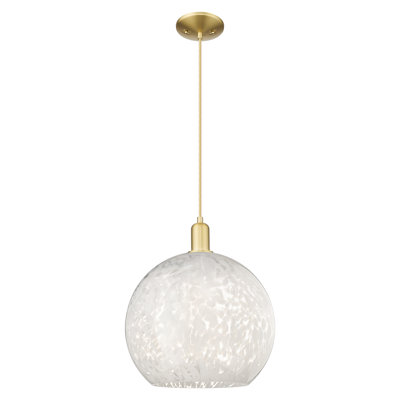Arcadia - White Mouchette - 1 Light 14" Cord Hung Mini Pendant