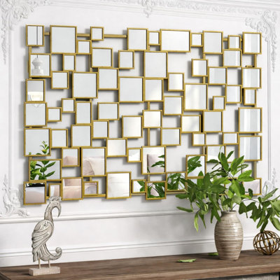 Golden Modern Wall Mirror