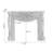 Black + Burlywood Solid Wood Freestanding Fireplace