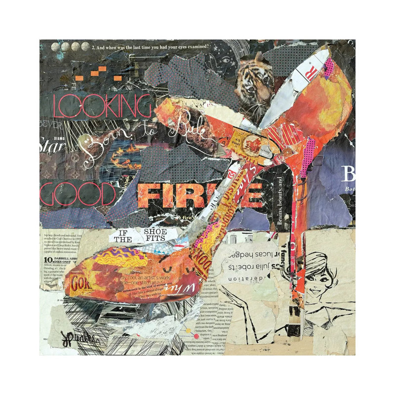 On Fire by Jamie Pavlich-Walker - Wrapped Canvas Painting, 30.48 cm H x 30.48 cm W