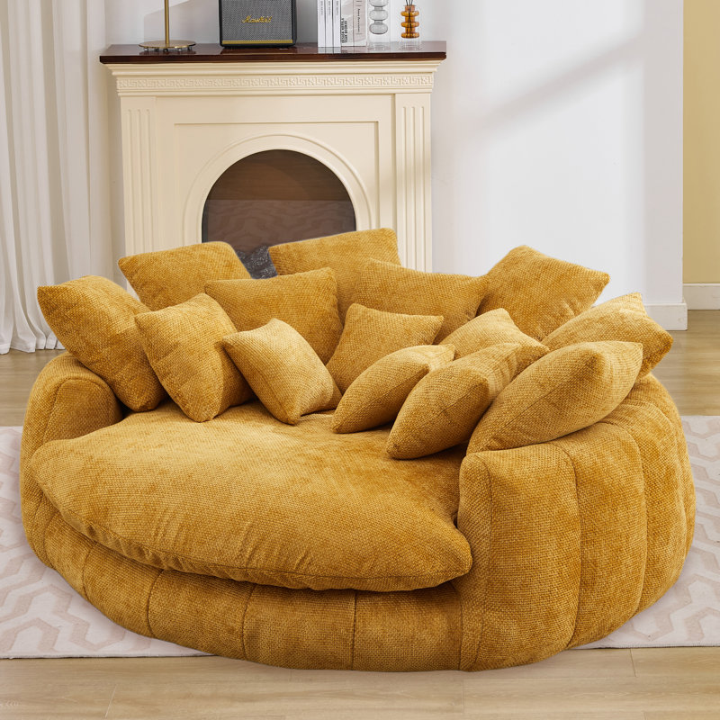 Canapé pour fauteuil de salon Eyre, Jaune