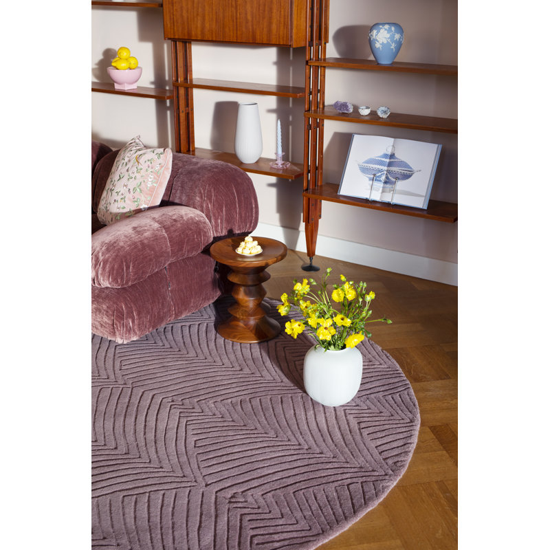 Folia Mink Area Rug, Round 6'7"