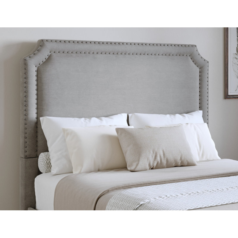 Roeder Upholstered Headboard, Gray, Full
