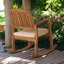 Chaise berçante d'extérieur avec coussin 24,01 po