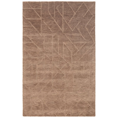 Ebern Designs Hand Tufted Wool Relief Rug