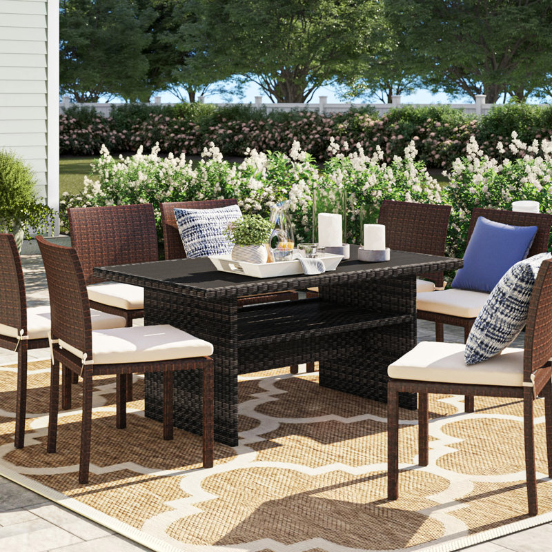 Ammi Rectangular Outdoor Dining Table , 58.88 " W 33.38 " D