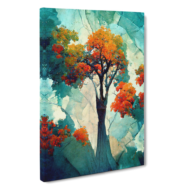 Pretty Abstract Tree - Wrapped Canvas, 76cm H x 50cm W