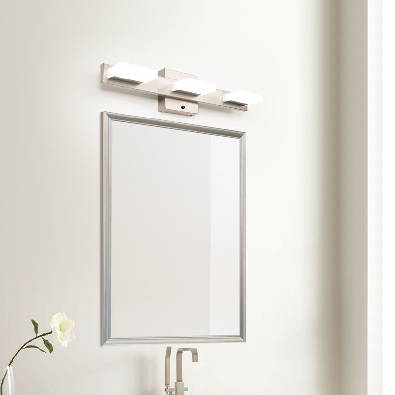 Lubabah Lights LED Vanity Light 3000K/4000K/5000K CCT Adjustable Dimmable, Brushed Nickel, 3