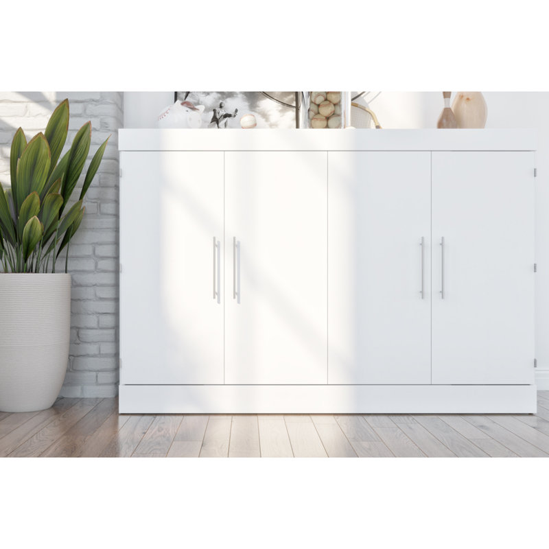 Lit avec armoire Nebula, blanc, Grand