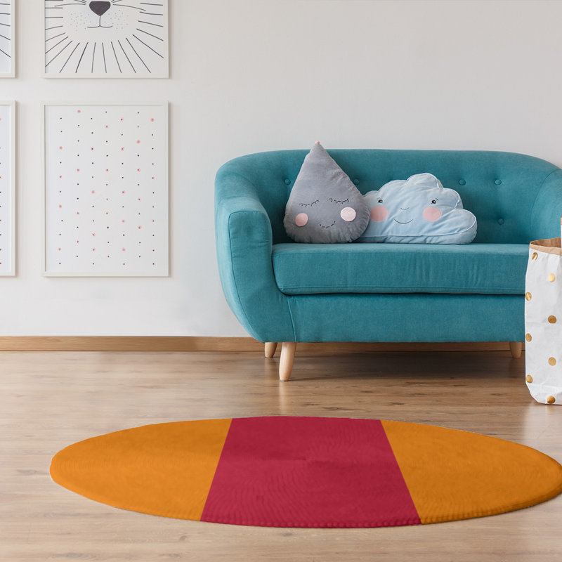 Chenille Indoor Rug, Round 5'