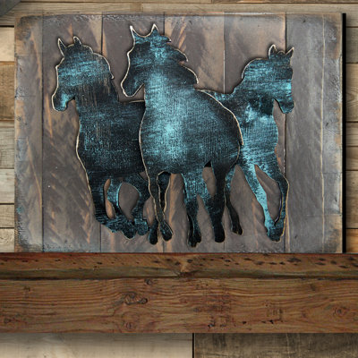 « wild stallion », impression sur bois