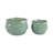 Decorative Round Ceramic Planters for Home Decor - Minimalist Outdoor Flower Pots for Indoor Living Room and Patio Accent - Set of 2, Green-129986975-112827963