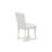 5 Piece Dining Set Includes a Round Dining Room Table with Pedestal and 4 White Faux Leather Upholstered Parson Chairs, 42x42 Inch, Linen White-1289280043-1289280042-1222778961