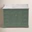 Meuble-lavabo simple P 22 po x H 35 po avec comptoir vert sauge et comptoir en marbre de Carrare Ronnie-1362066580-1381031242